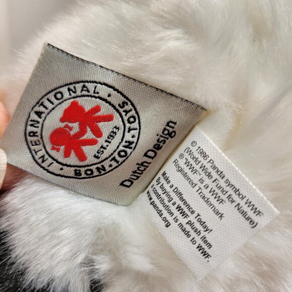 WWF Panda Mom Baby Plush 11" Protecting Pandas Dutch Design Bon Ton Toys - Picture 11 of 16